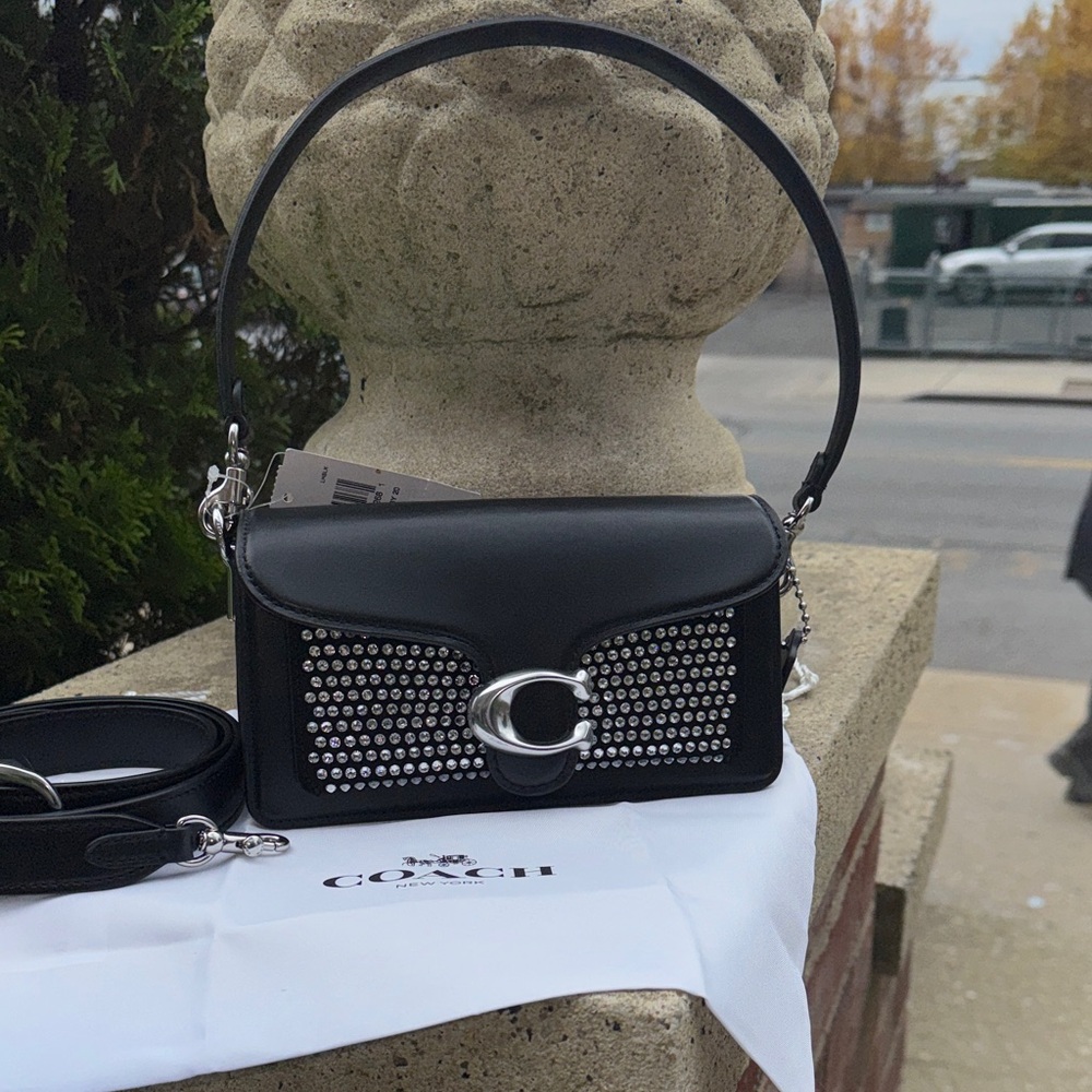 NWT Coach Crystal Tabby 20 includes 2straps, silver hardware& dust bag - Picture 2 of 14